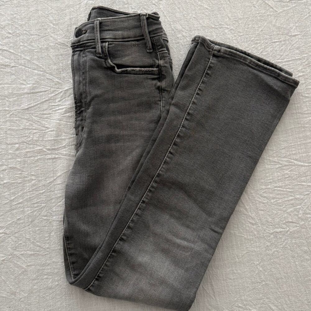 Mother Denim | Hustler ankle gray black "Barely There" wash | size 25